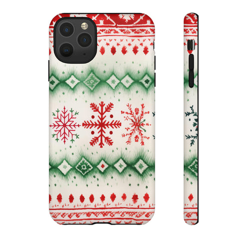 Icelandic Watercolor inspired by Christmas Sweaters - Impact Resistant Phone Case iPhone 11 Pro Max Matte